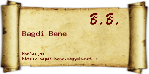 Bagdi Bene névjegykártya